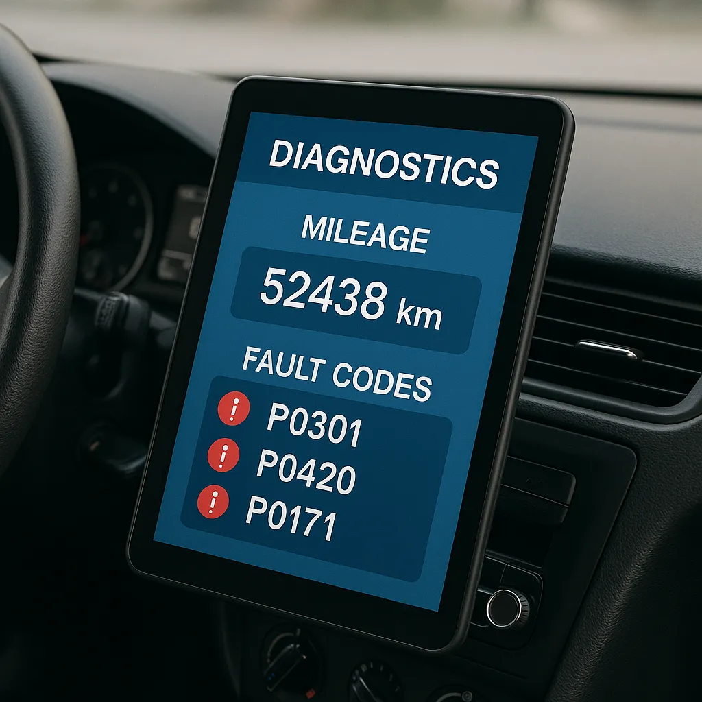 Электронная диагностика и осмотр салона на предмет вмешательства в электронику авто